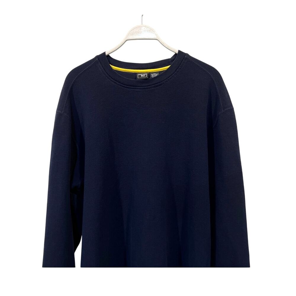 Junction West Thermal Shirt Cotton Navy Blue Solid Long Sleeve Men's XXLarge - Picture 4 of 12